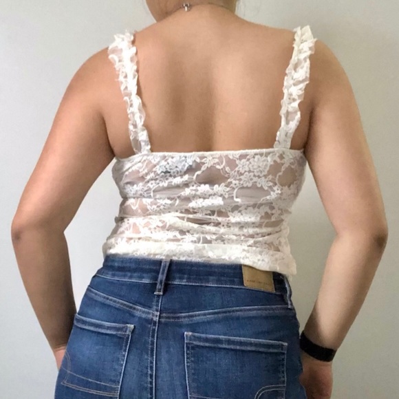 Sheer Embroidery Lace Mesh Tank Top - Picture 2 of 6